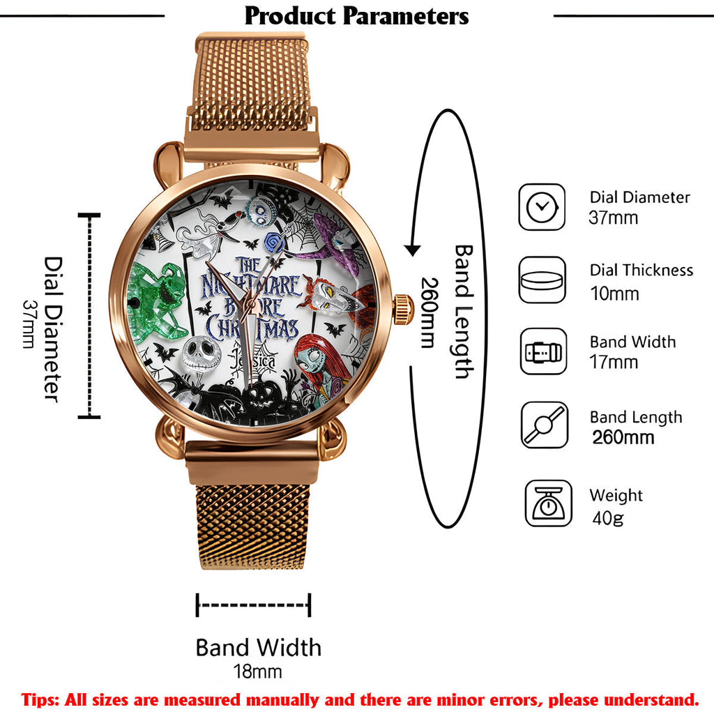 Personalized Nightmare Before Christmas Women's Watch Custom Design Gift Women Hand Watch GradoCreations