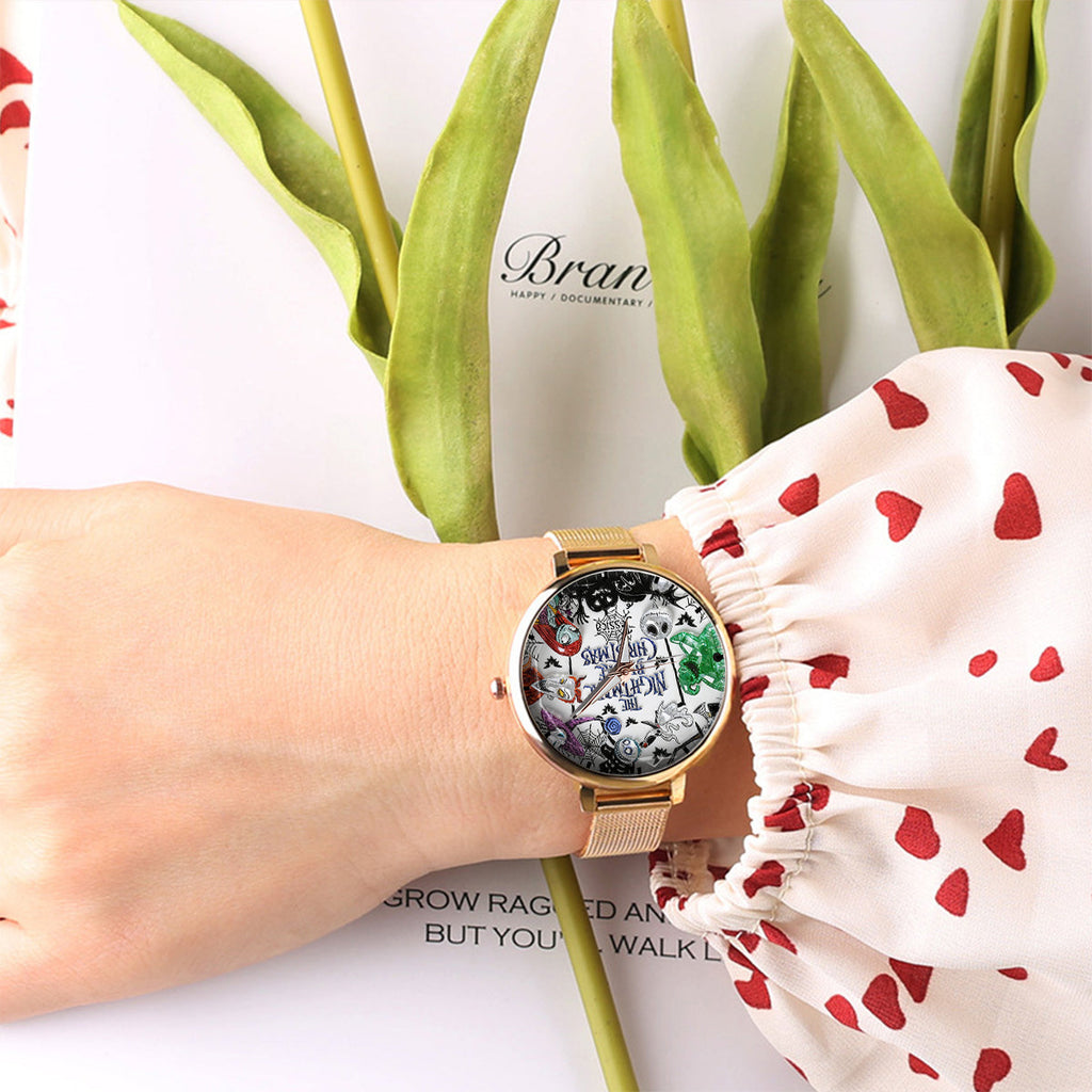 Personalized Nightmare Before Christmas Women's Watch Custom Design Gift Women Hand Watch GradoCreations