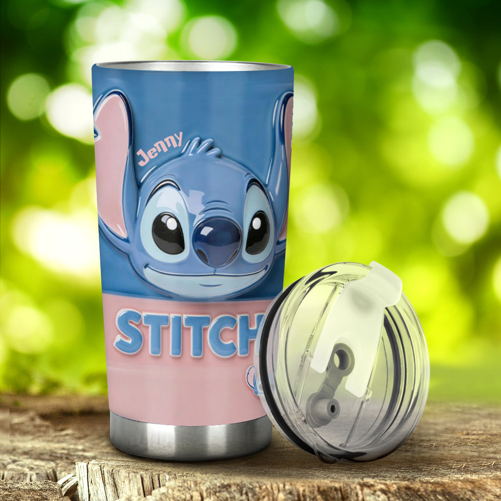 Personalized Ohana Tumbler with Stitch Design for Mom Tumbler GradoCreations