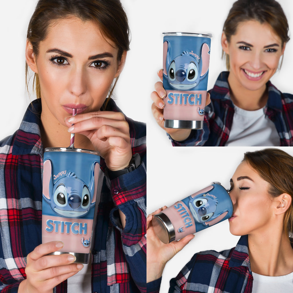 Personalized Ohana Tumbler with Stitch Design for Mom Tumbler GradoCreations
