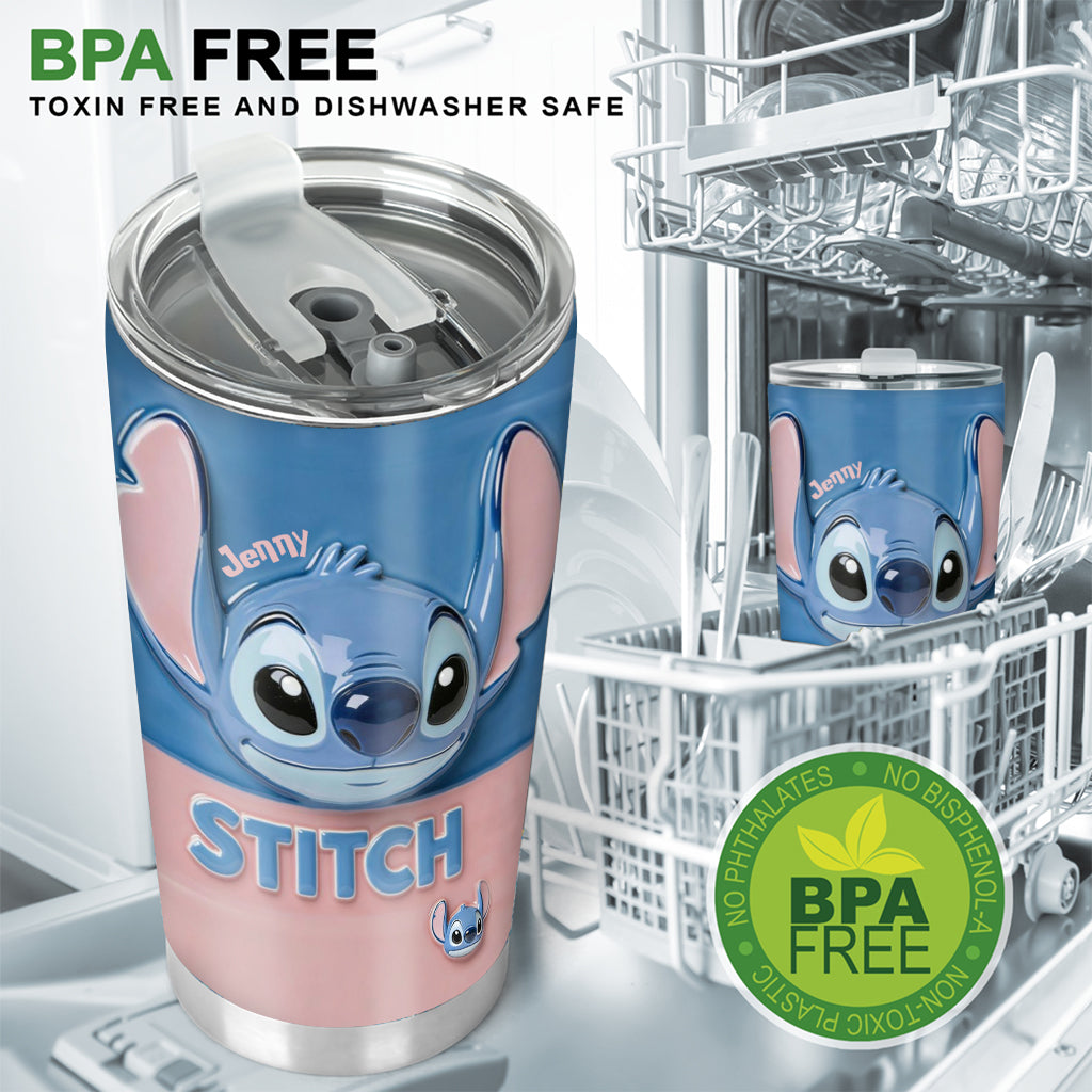 Personalized Ohana Tumbler with Stitch Design for Mom Tumbler GradoCreations