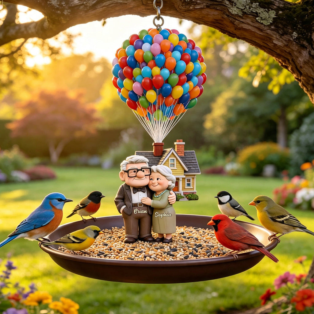 Personalized Movie-Inspired Bird Feeder Bath for Couples Bird Feeder/ Bath GradoCreations