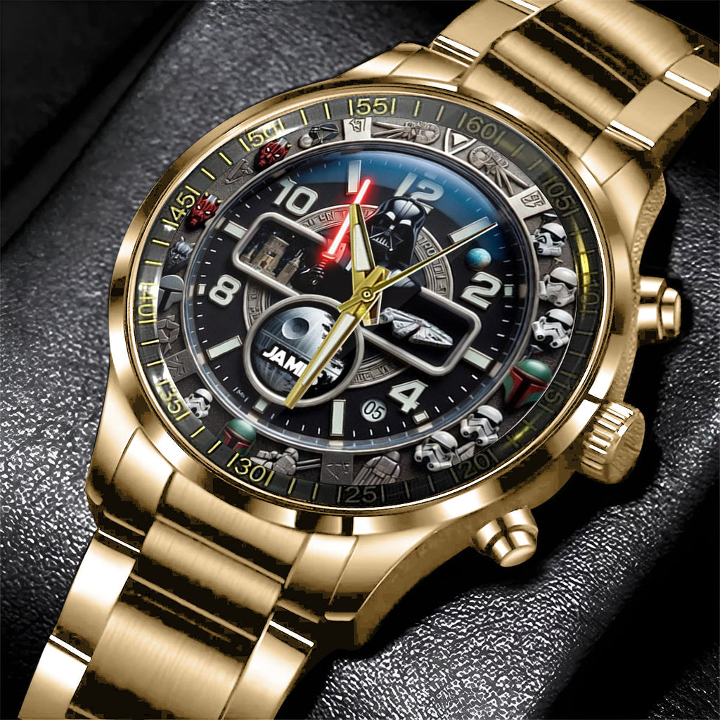 Personalized Star Wars Hand Watch with Unique Design for Men Hand Watch GradoCreations