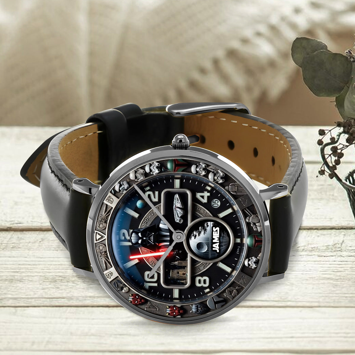Personalized Star Wars Hand Watch with Unique Design for Men Hand Watch GradoCreations
