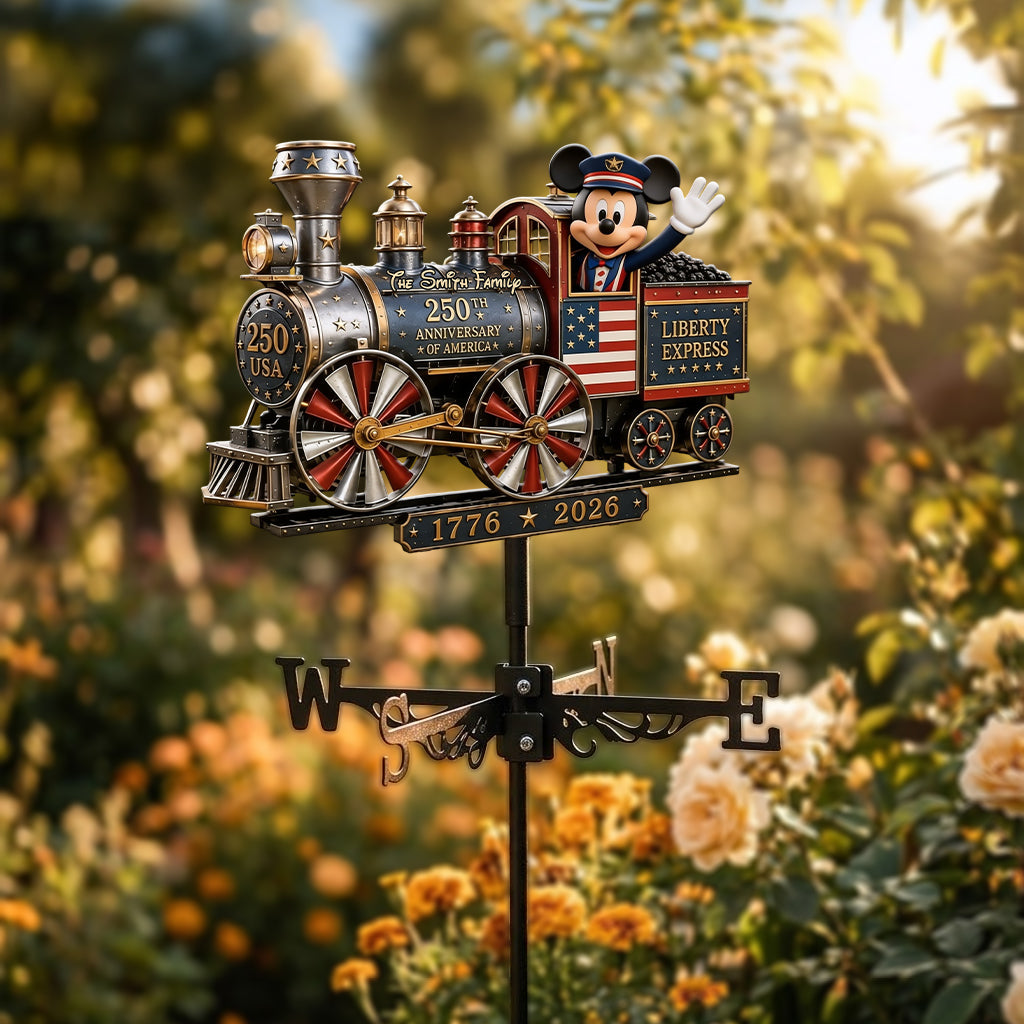 Personalized Liberty Express Train Weather Vane for Family Outdoor Decor Weather Vane GradoCreations