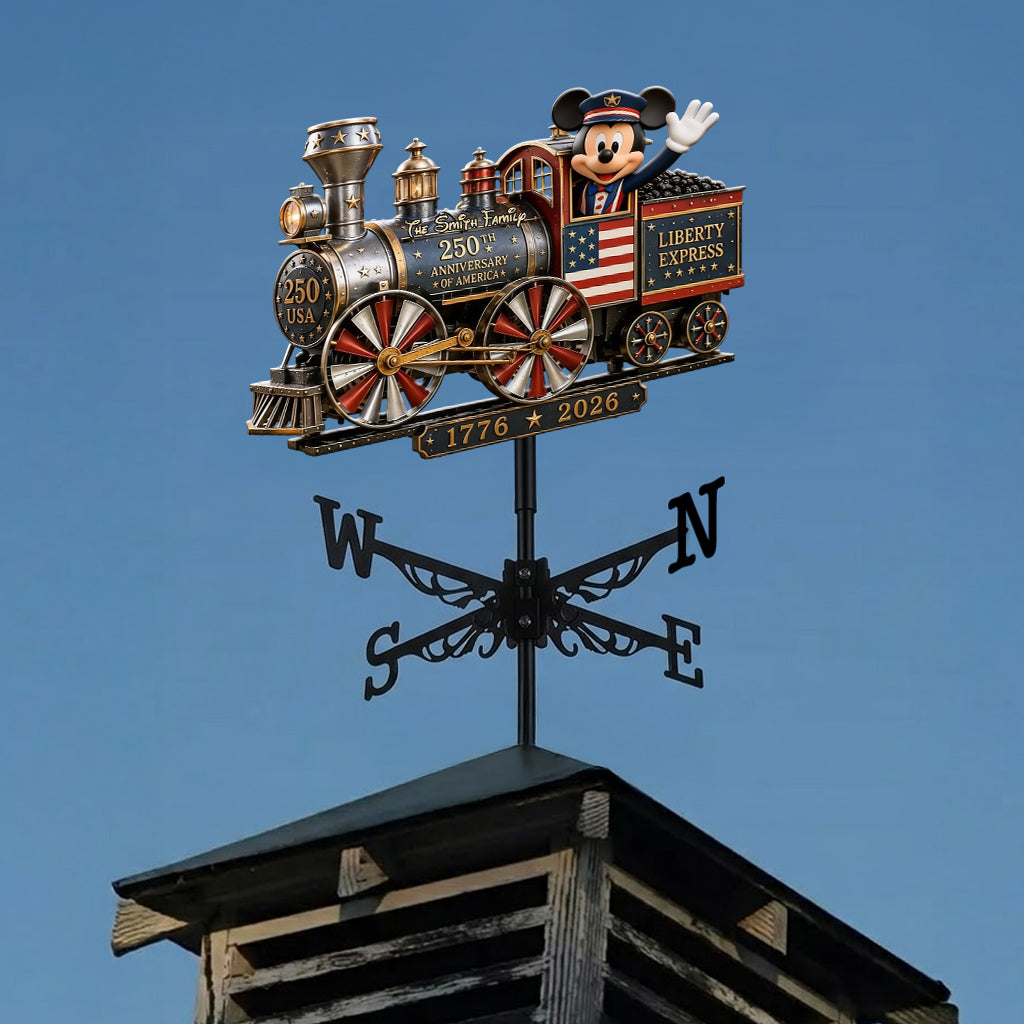 Personalized Liberty Express Train Weather Vane for Family Outdoor Decor Weather Vane GradoCreations