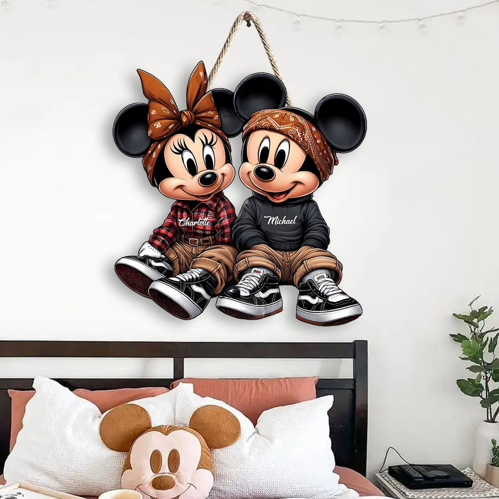 Personalized Chicano Mouse Couple Custom Wood Sign Gift Wood Sign GradoCreations