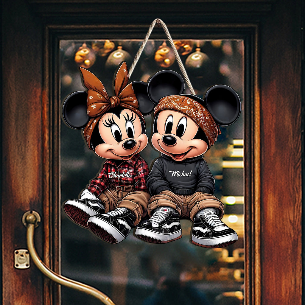 Personalized Chicano Mouse Couple Custom Wood Sign Gift Wood Sign GradoCreations
