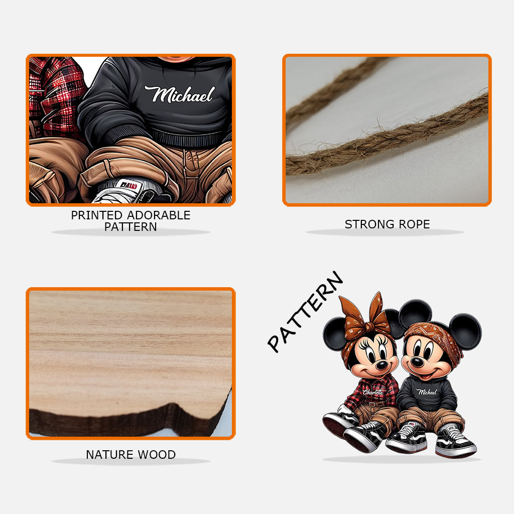 Personalized Chicano Mouse Couple Custom Wood Sign Gift Wood Sign GradoCreations