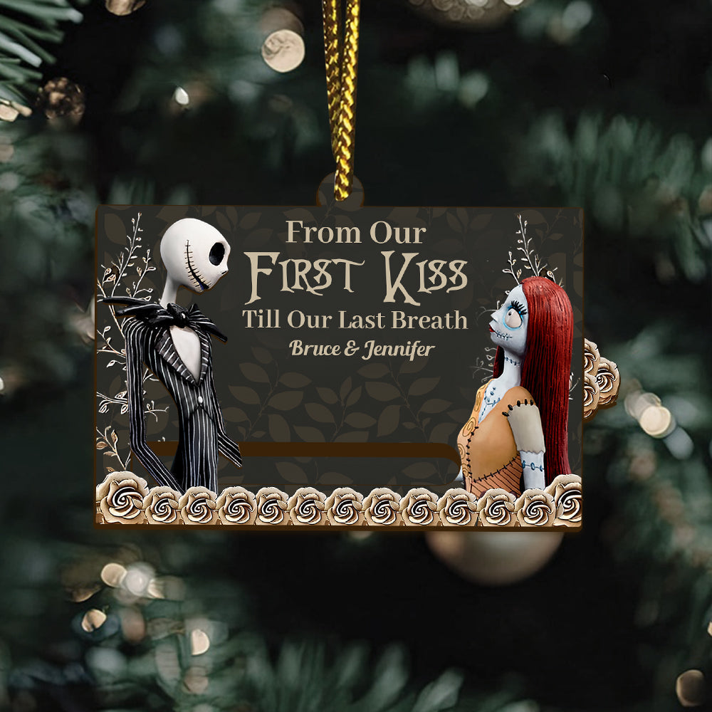 Personalized Sliding Ornament with Secret Message for Couples Sliding Ornament GradoCreations