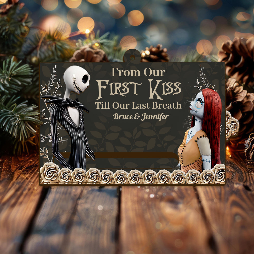 Personalized Sliding Ornament with Secret Message for Couples Sliding Ornament GradoCreations