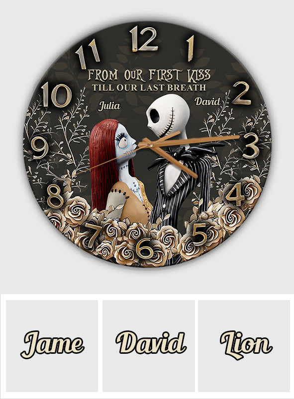 Personalized Nightmare Wall Clock Custom Name Gift for Couple Wall Clock GradoCreations
