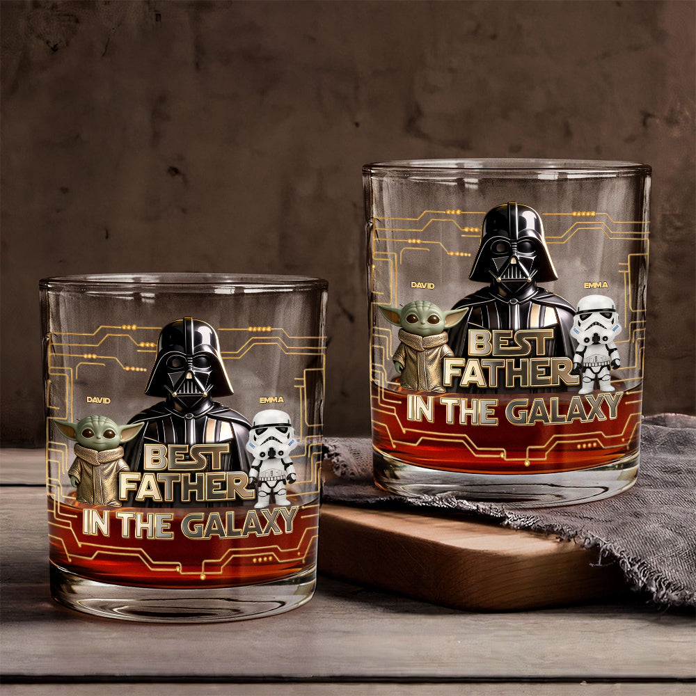 Personalized Whiskey Glass Best Dad Ever Custom Gift for Dad Whiskey Glass GradoCreations