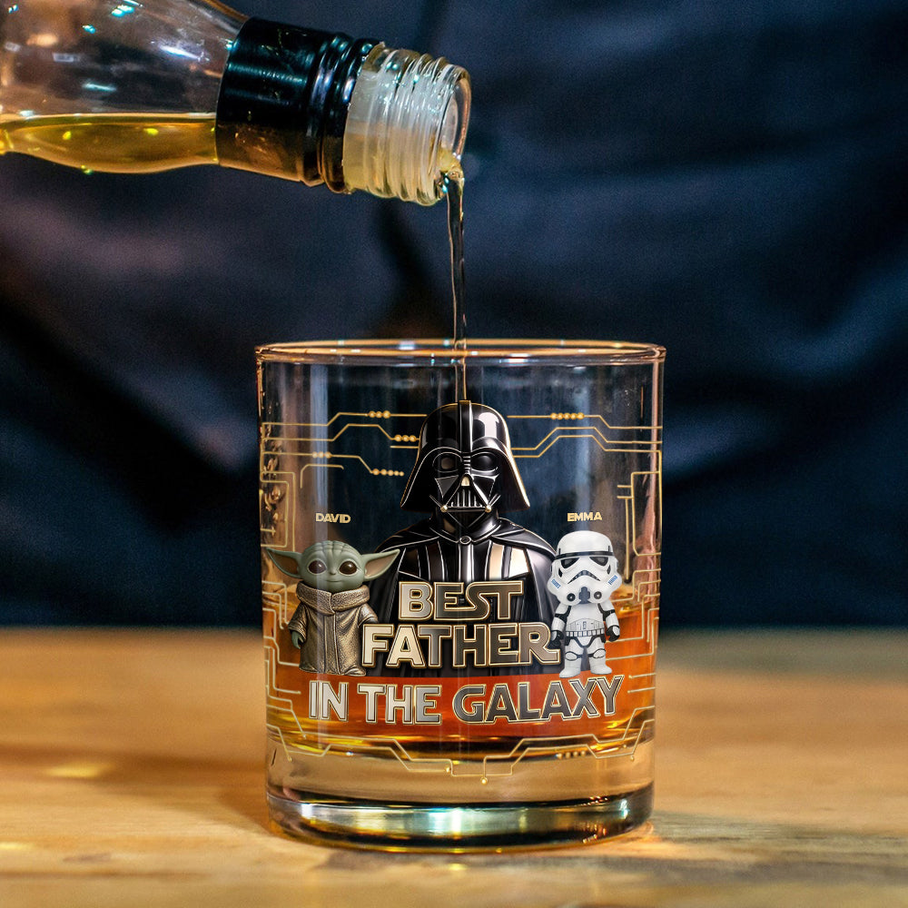 Personalized Whiskey Glass Best Dad Ever Custom Gift for Dad Whiskey Glass GradoCreations