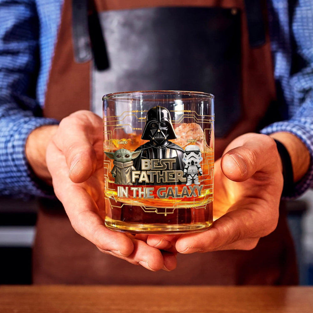 Personalized Whiskey Glass Best Dad Ever Custom Gift for Dad Whiskey Glass GradoCreations