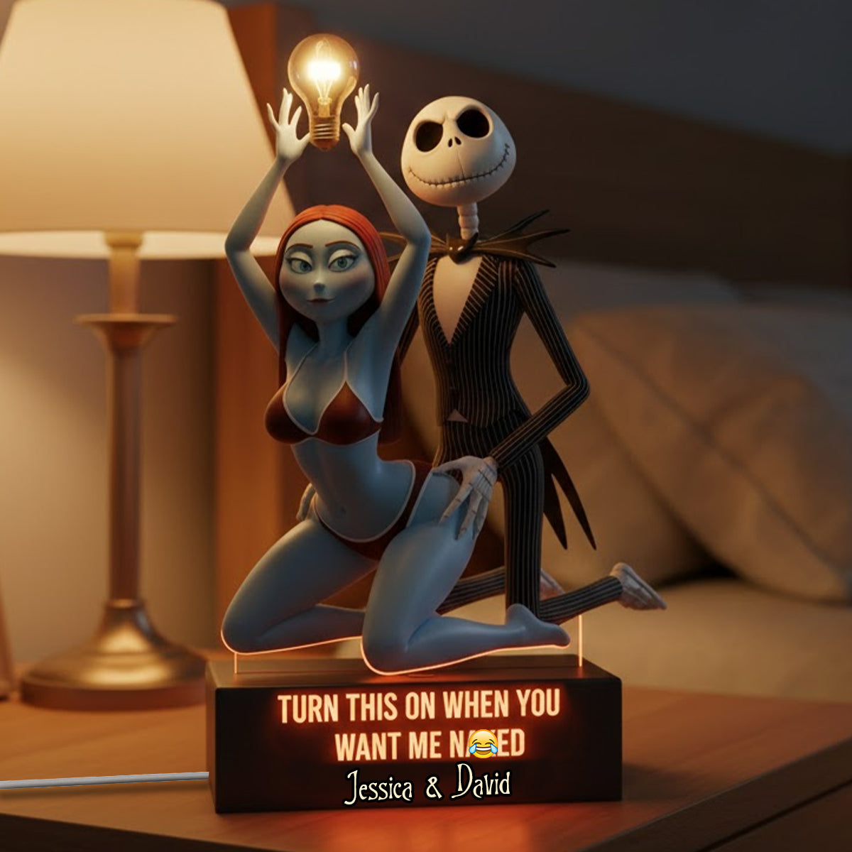 Personalized Acrylic LED Night Light Custom Couple Gift Acrylic LED Night Light GradoCreations