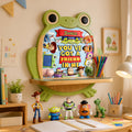 Personalized Wooden Floating Shelf Custom Kids Design Gift Wooden Floating Shelf GradoCreations