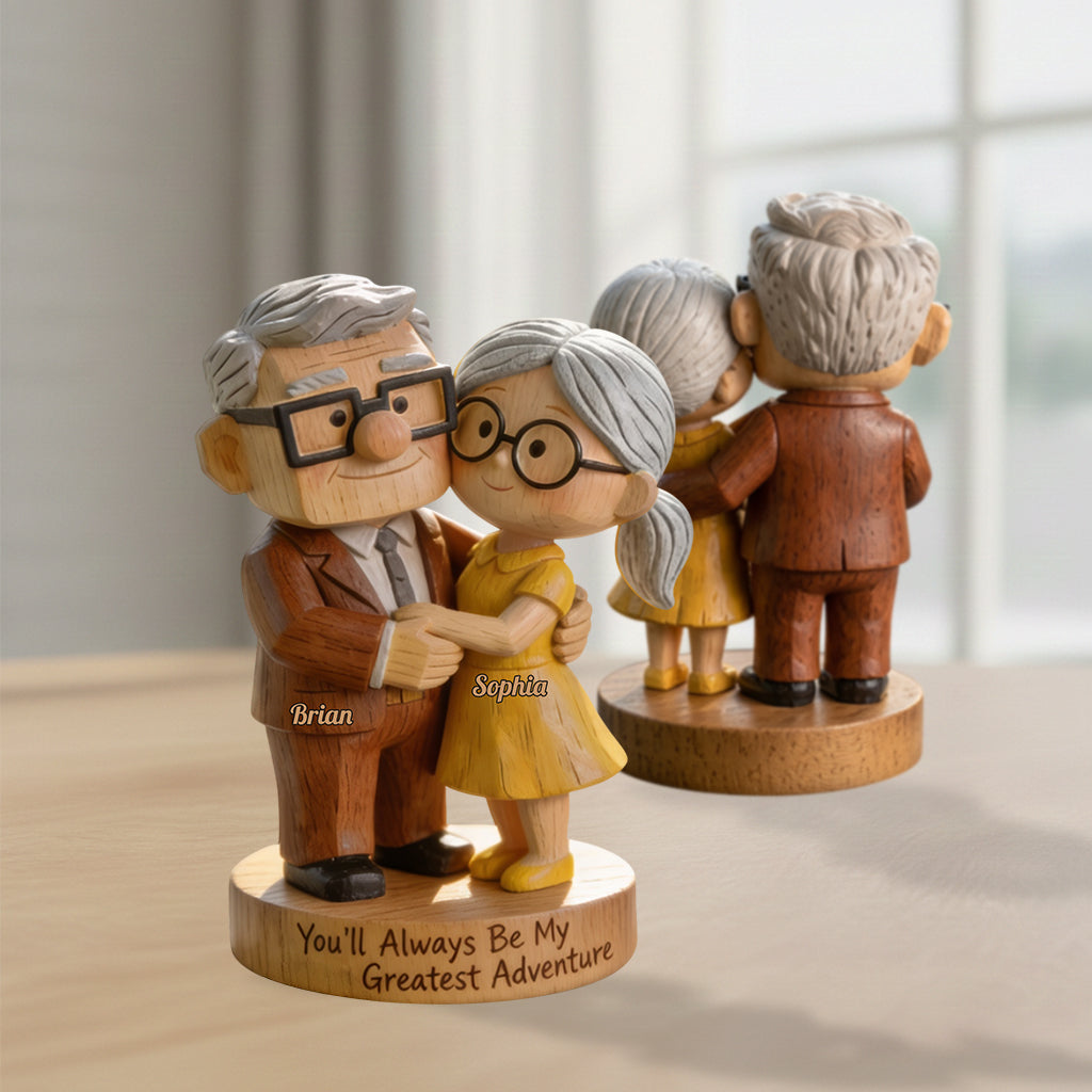 Personalized 3D Couple Figurine Custom Name Gift for Anniversary Premium 3D Figurine GradoCreations