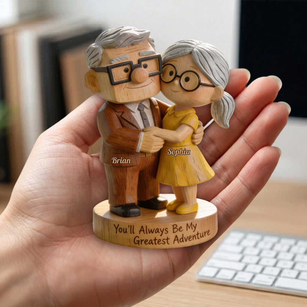 Personalized 3D Couple Figurine Custom Name Gift for Anniversary Premium 3D Figurine GradoCreations