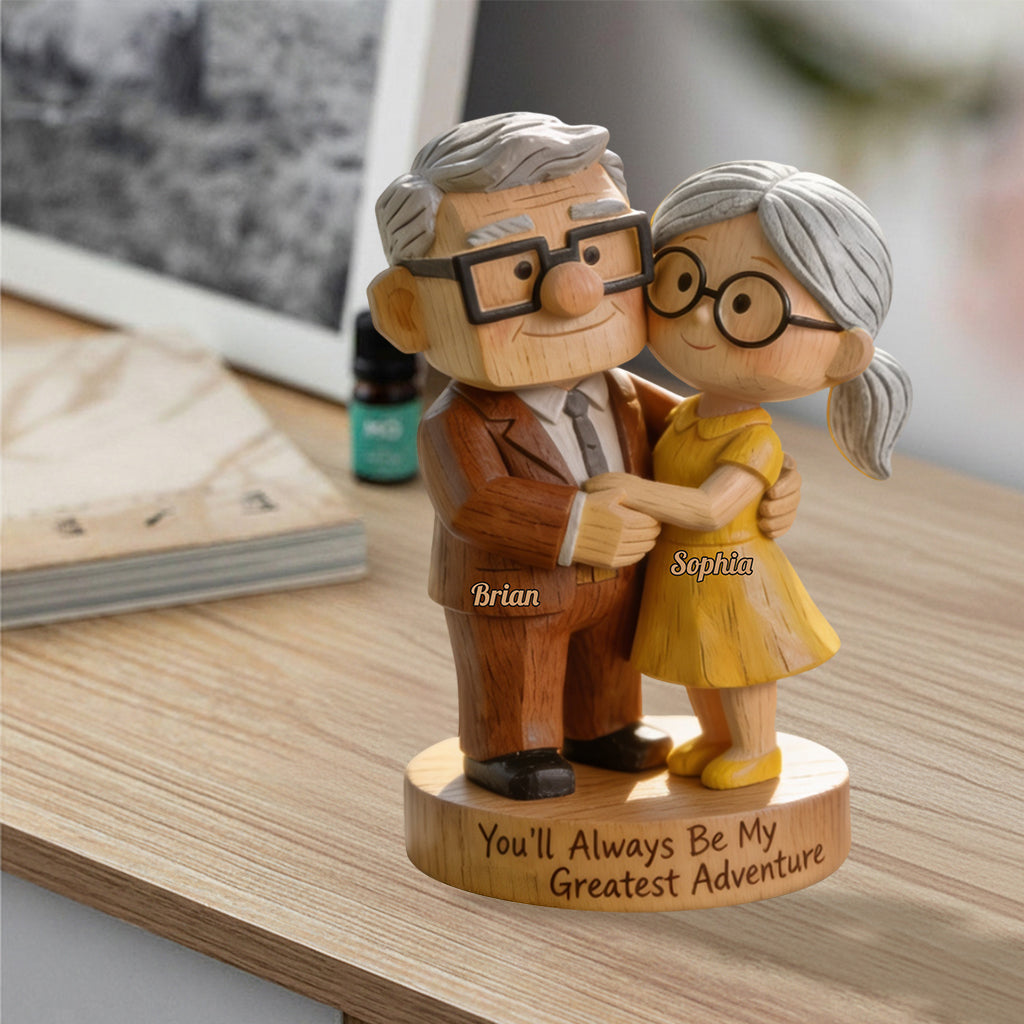 Personalized 3D Couple Figurine Custom Name Gift for Anniversary Premium 3D Figurine GradoCreations