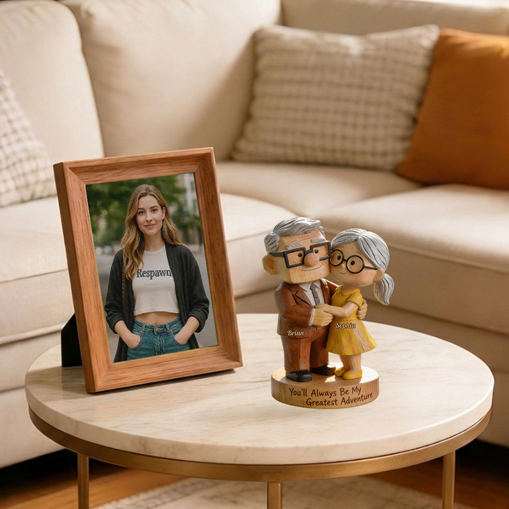 Personalized 3D Couple Figurine Custom Name Gift for Anniversary Premium 3D Figurine GradoCreations