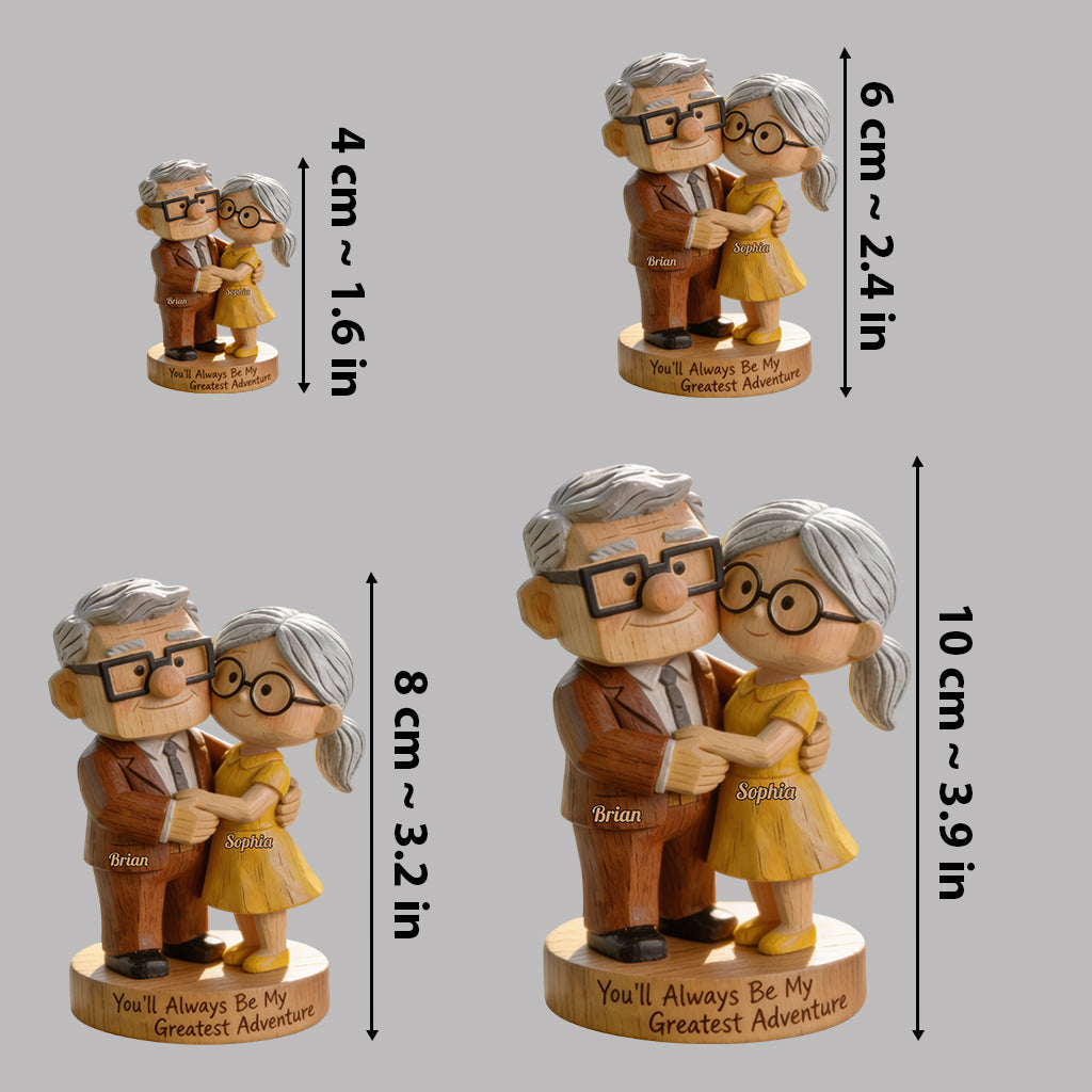 Personalized 3D Couple Figurine Custom Name Gift for Anniversary Premium 3D Figurine GradoCreations