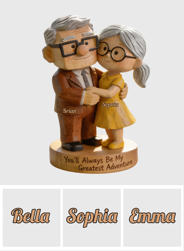 Personalized 3D Couple Figurine Custom Name Gift for Anniversary Premium 3D Figurine GradoCreations