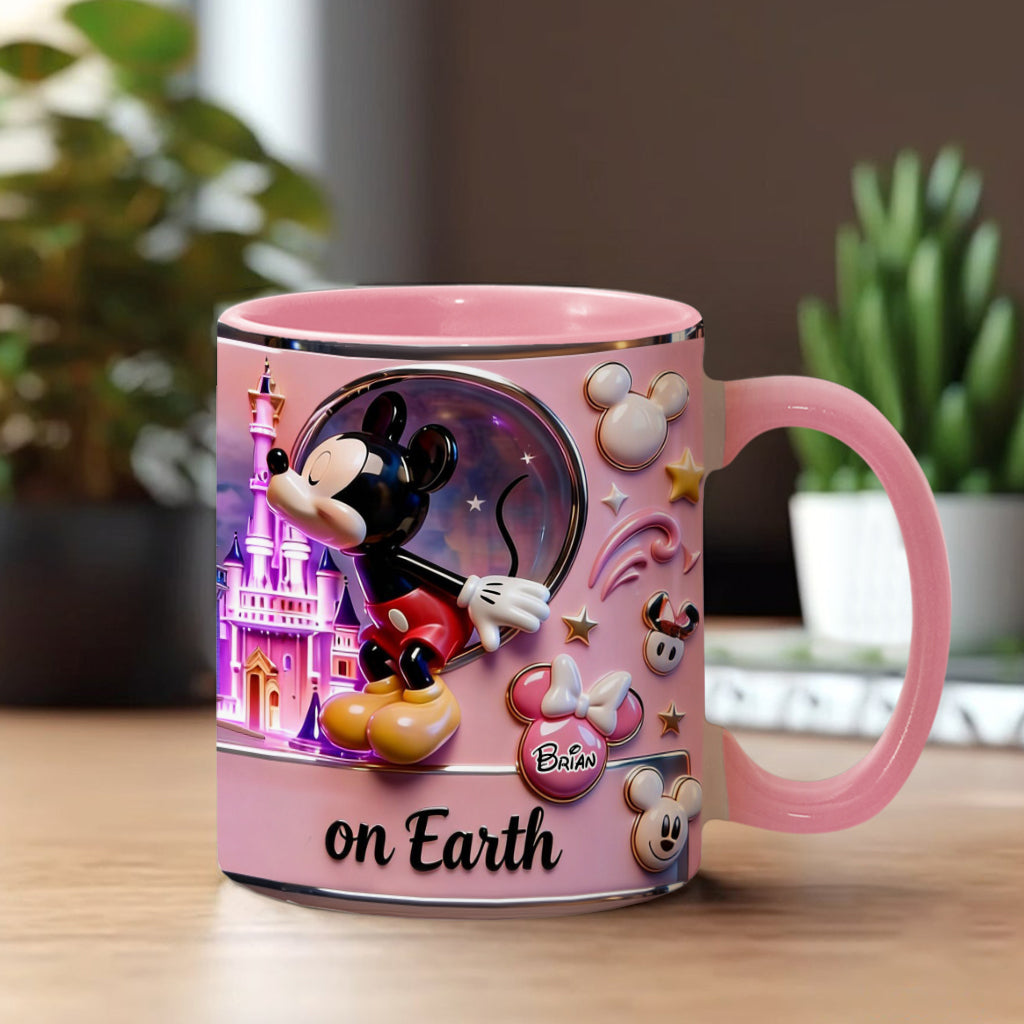 Personalized Mickey Mouse Accent Mug Custom Name Gift for Kids Accent Mug GradoCreations