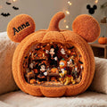 Personalized Halloween Pumpkin Faux Fur Pillow Custom Gift Premium Faux Fur Pillow GradoCreations
