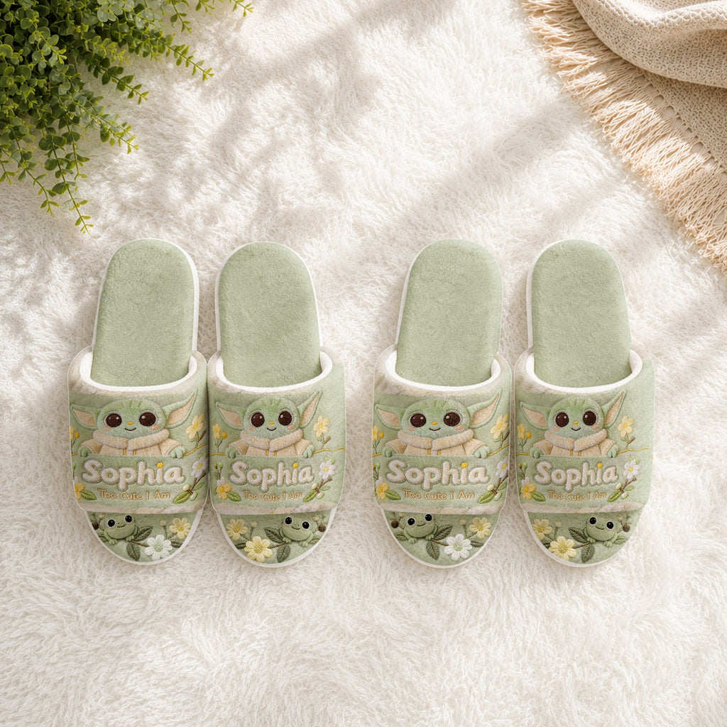 Personalized Open-Toe Slippers with Custom Name for Kids Open-Toe Slippers GradoCreations