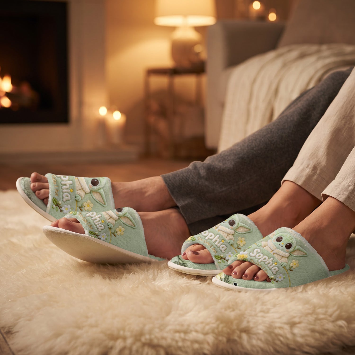 Personalized Open-Toe Slippers with Custom Name for Kids Open-Toe Slippers GradoCreations