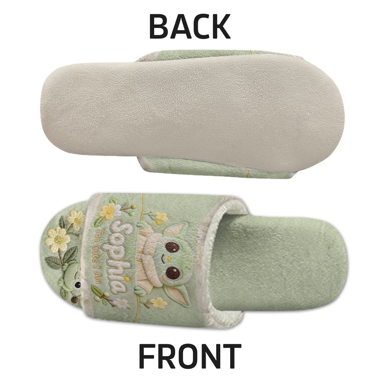 Personalized Open-Toe Slippers with Custom Name for Kids Open-Toe Slippers GradoCreations