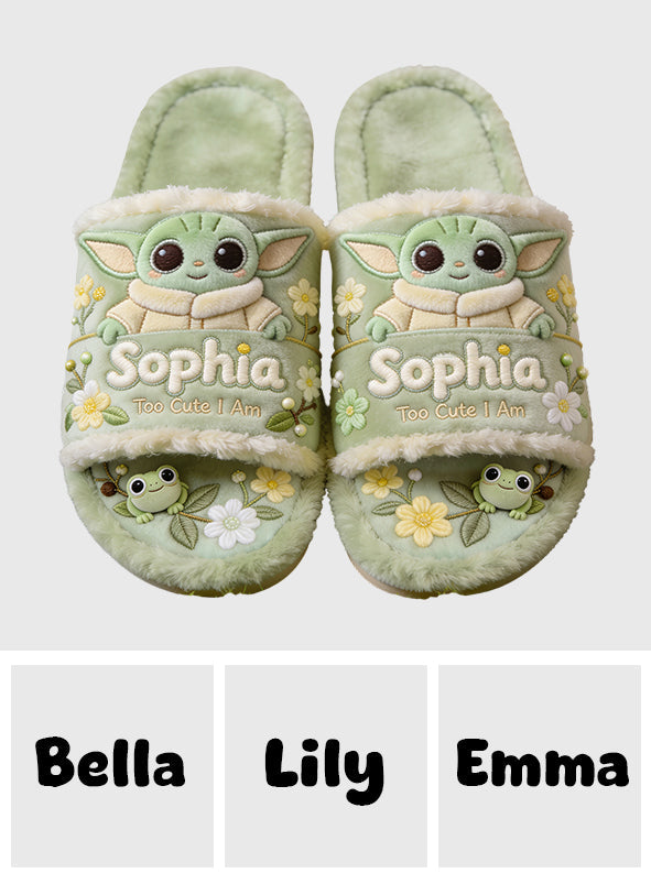 Personalized Open-Toe Slippers with Custom Name for Kids Open-Toe Slippers GradoCreations