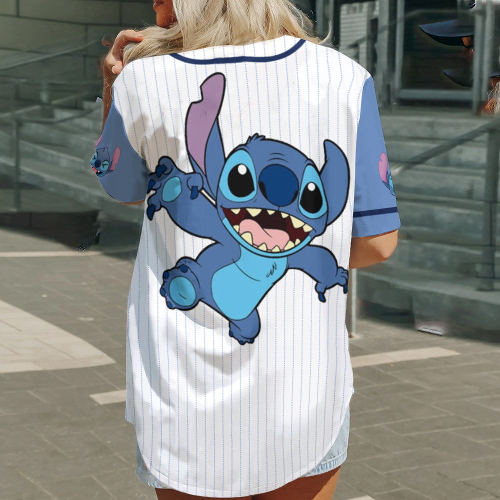 Personalized Stitch Baseball Jersey Custom Name Gift for Kids Baseball Jersey GradoCreations