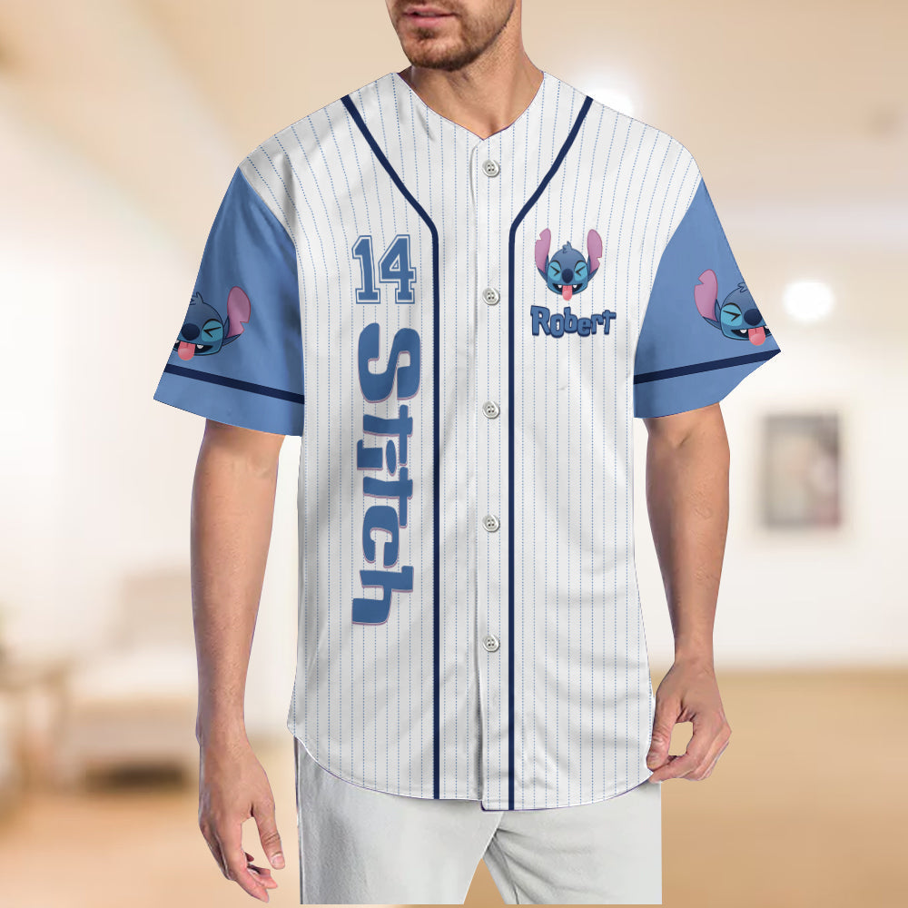 Personalized Stitch Baseball Jersey Custom Name Gift for Kids Baseball Jersey GradoCreations