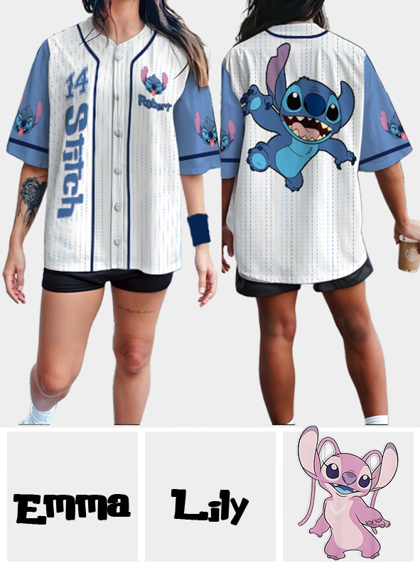 Personalized Stitch Baseball Jersey Custom Name Gift for Kids Baseball Jersey GradoCreations