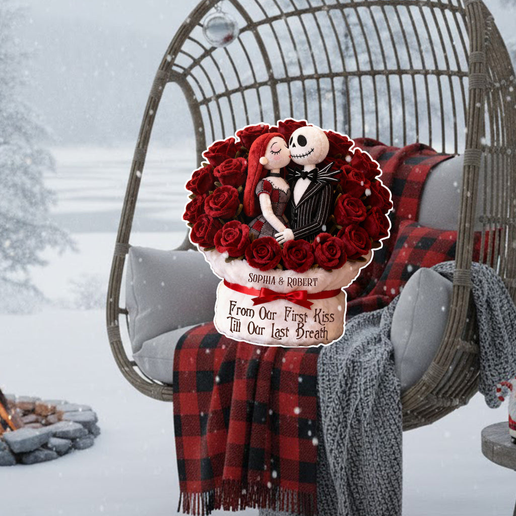 Personalized Faux Fur Shaped Pillow Custom Name Gift for Couples Faux Fur Shaped Pillow GradoCreations