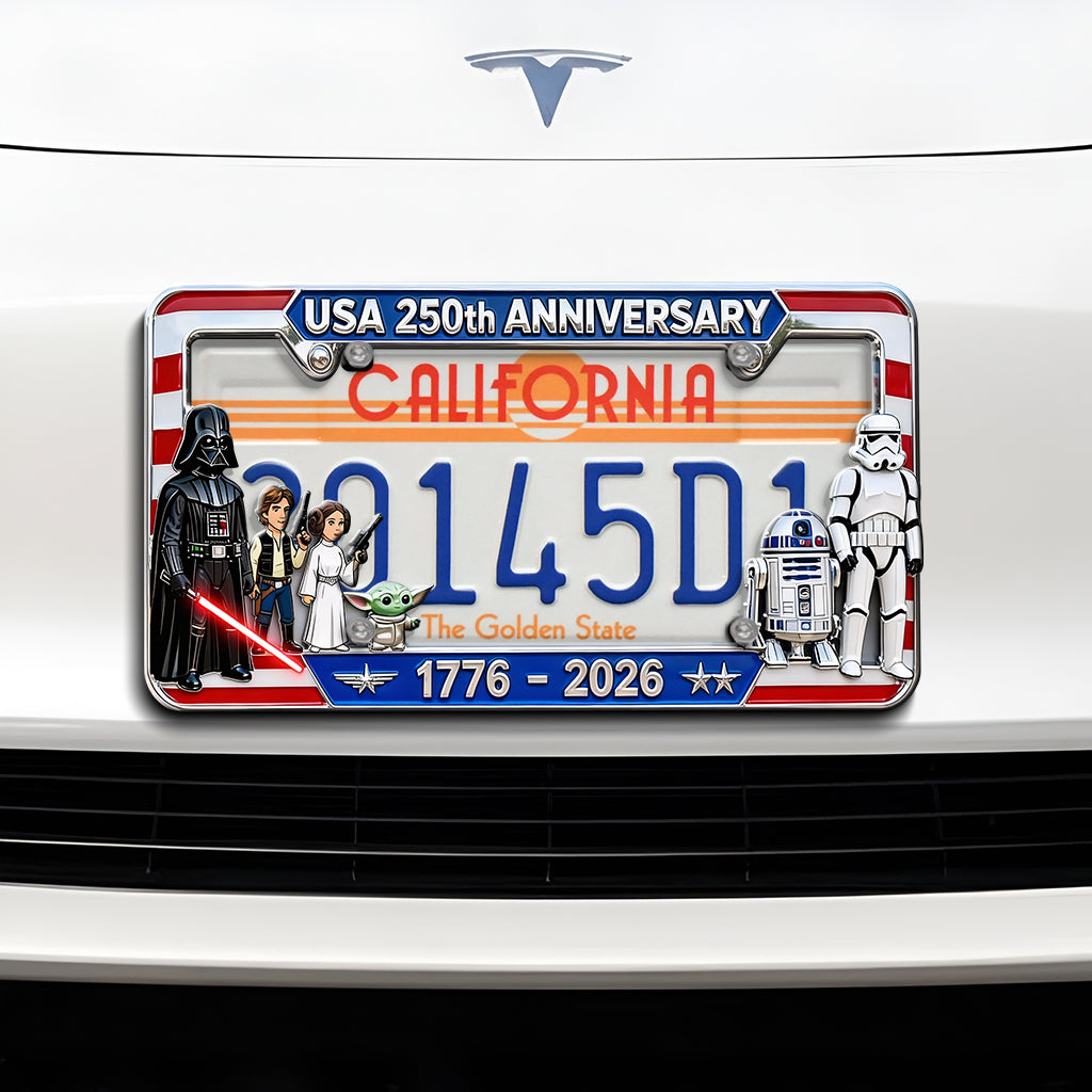 Personalized License Plate Frame USA 250th Anniversary Gift License Plate Frames GradoCreations