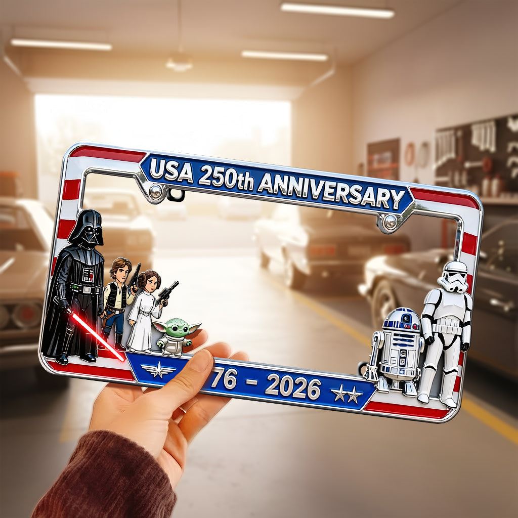 Personalized License Plate Frame USA 250th Anniversary Gift License Plate Frames GradoCreations