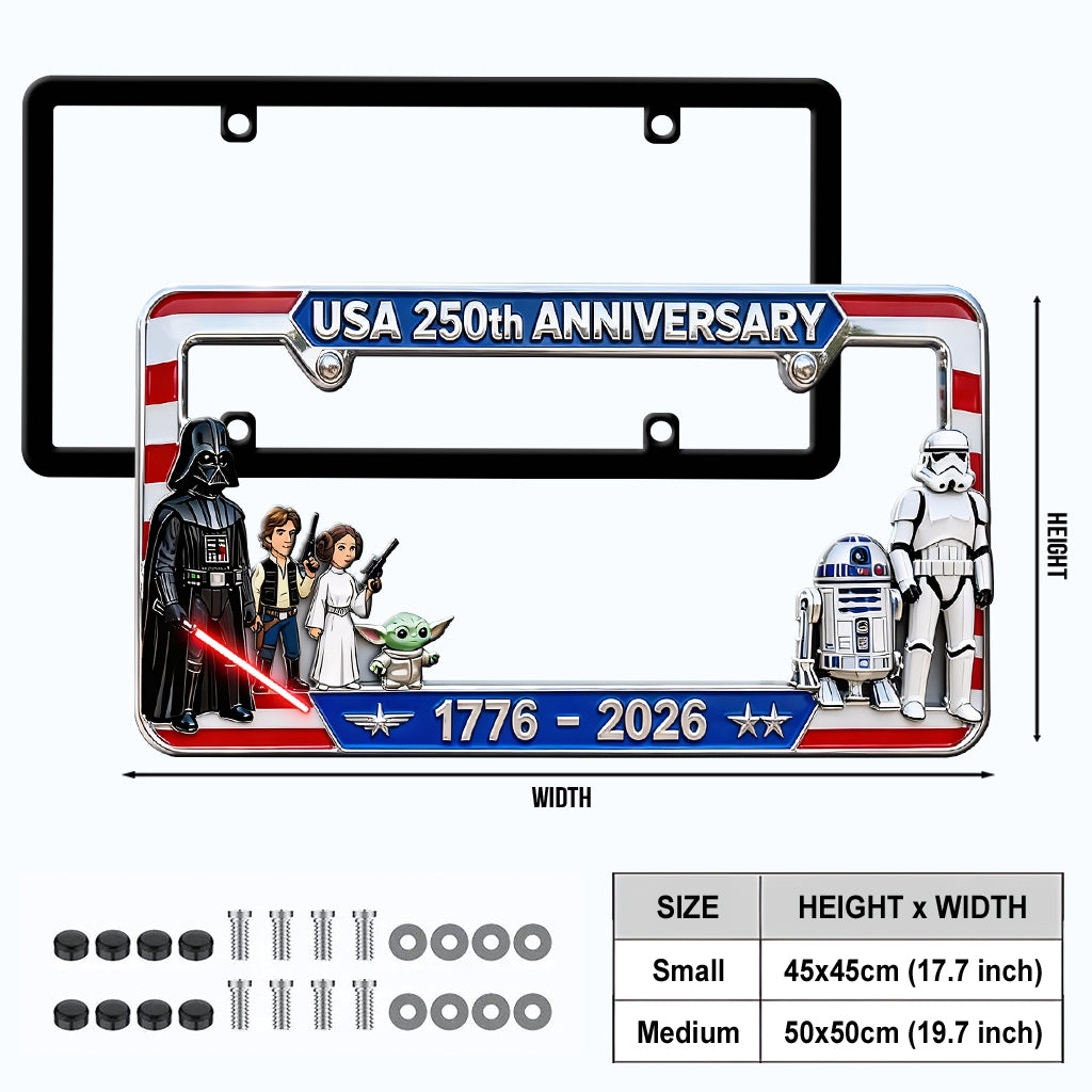 Personalized License Plate Frame USA 250th Anniversary Gift License Plate Frames GradoCreations