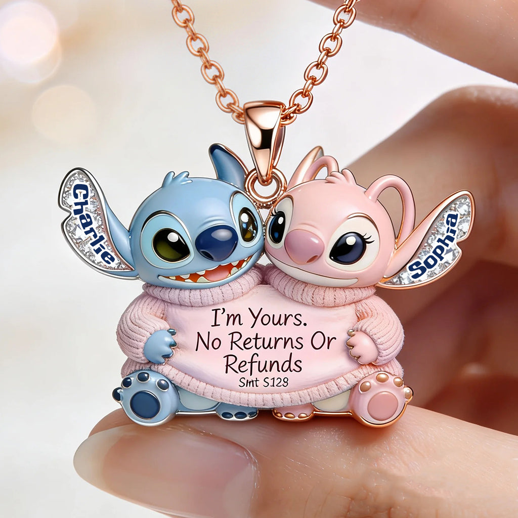 Personalized Ohana Shaped Pendant Necklace Custom Name Gift Shaped Metal Pendant Necklace GradoCreations