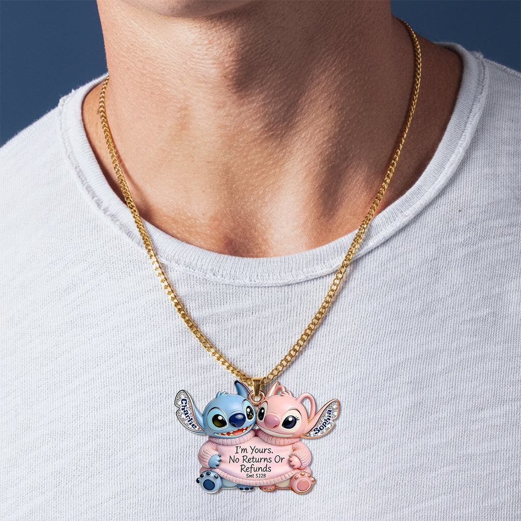 Personalized Ohana Shaped Pendant Necklace Custom Name Gift Shaped Metal Pendant Necklace GradoCreations