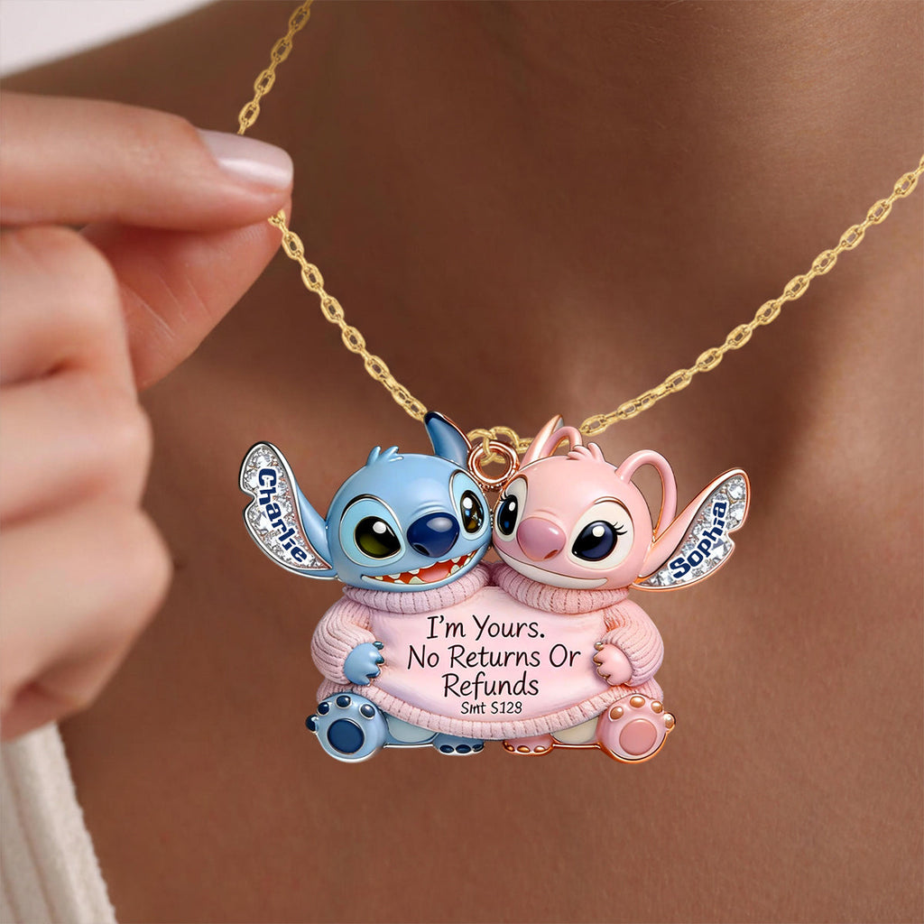 Personalized Ohana Shaped Pendant Necklace Custom Name Gift Shaped Metal Pendant Necklace GradoCreations