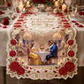 Personalized Beauty and the Beast Table Runner Custom Shape for Couples Table Runner Custom Shape GradoCreations