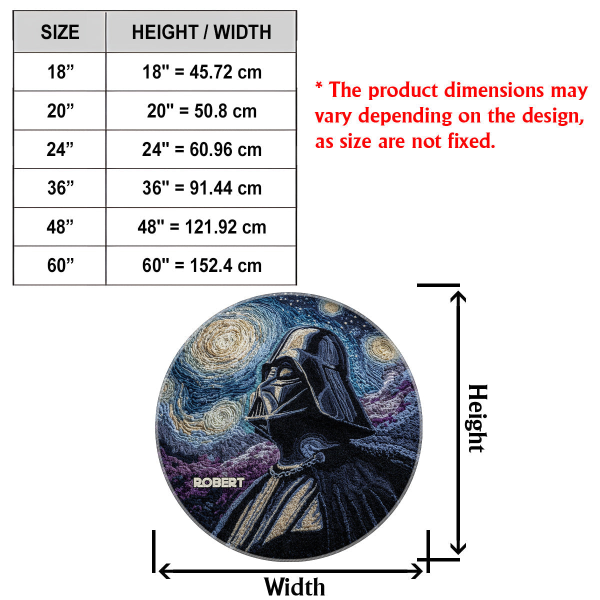 Personalized Star Wars Non-Slip Tufted Rug for Kids Room Gift Non-Slip Tufted Rug GradoCreations