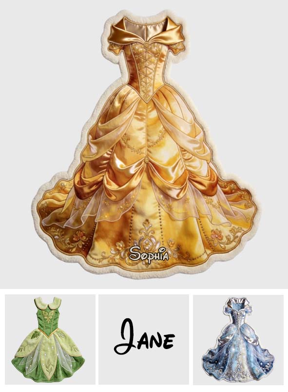 Personalized Princess Shaped Fleece Blanket for Kids Gift Shaped Fleece Blanket GradoCreations