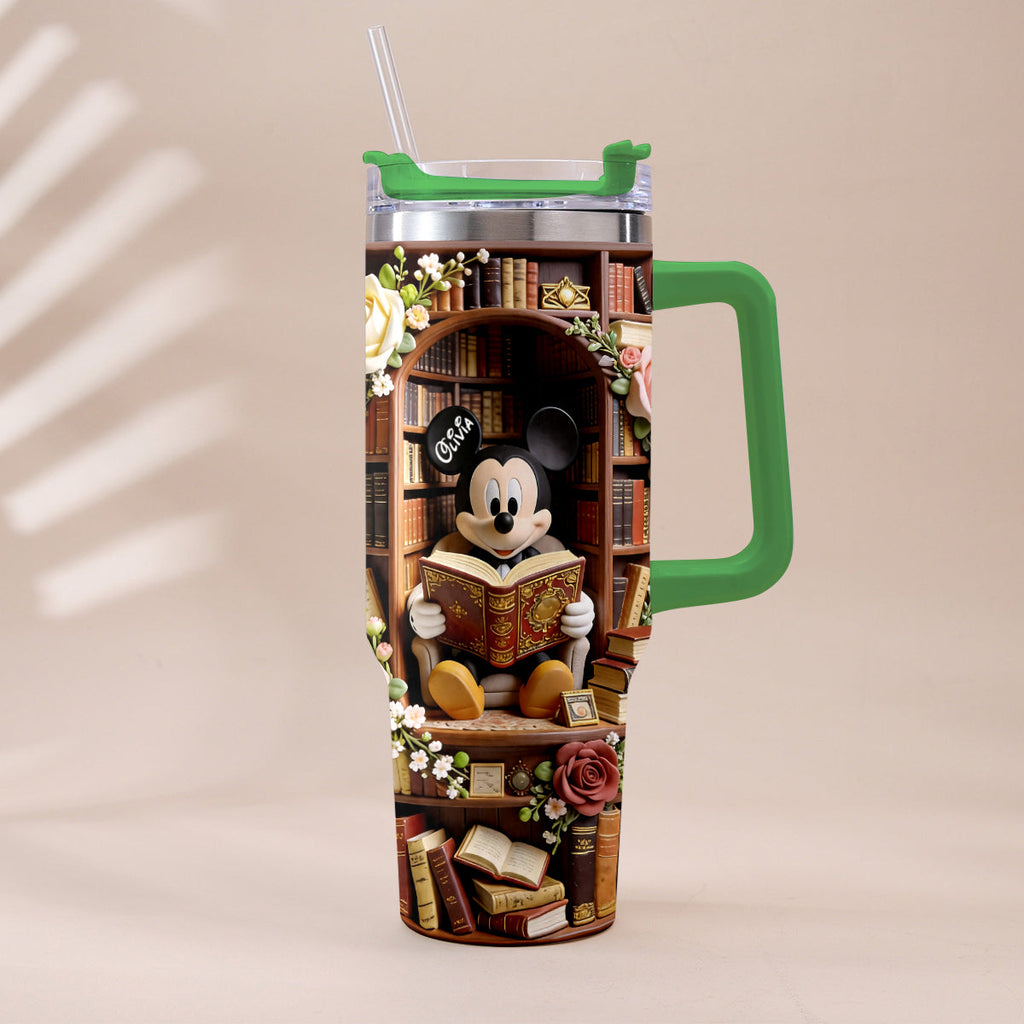 Personalized Book Tumbler with Plush Charm for Book Lovers Tumbler With Plush Charm GradoCreations