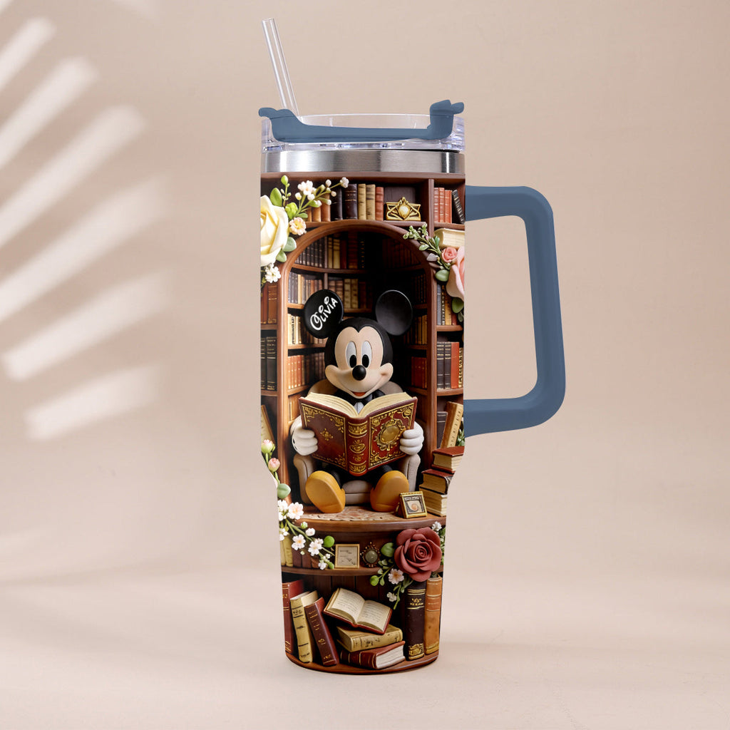 Personalized Book Tumbler with Plush Charm for Book Lovers Tumbler With Plush Charm GradoCreations