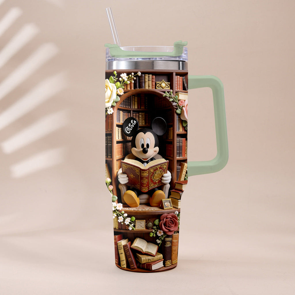 Personalized Book Tumbler with Plush Charm for Book Lovers Tumbler With Plush Charm GradoCreations