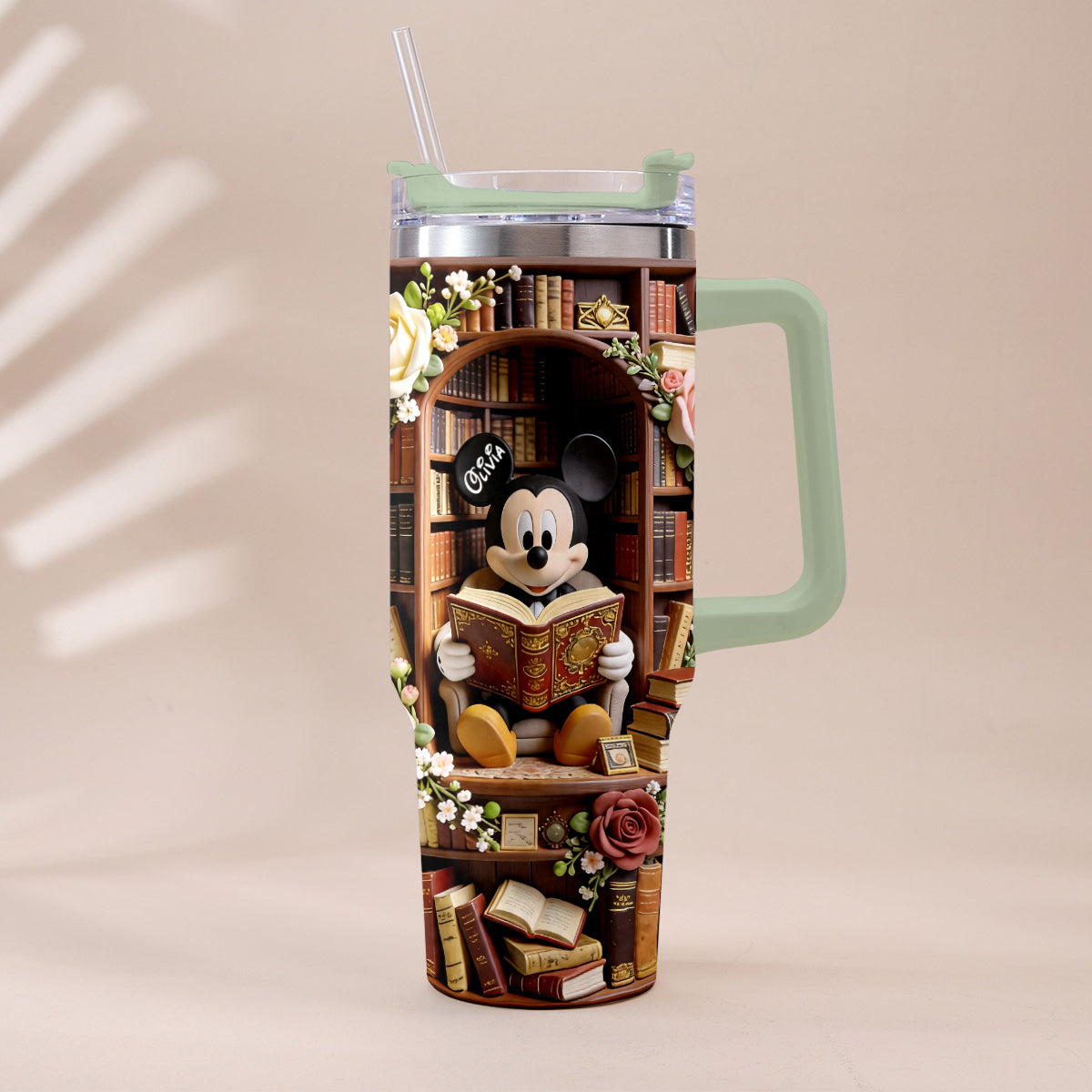 Personalized Book Tumbler with Plush Charm for Book Lovers Tumbler With Plush Charm GradoCreations